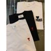 圖片 Ami 刺繡愛心A logo設計 今年最新款、流行 黑白二色 短袖T恤上衣