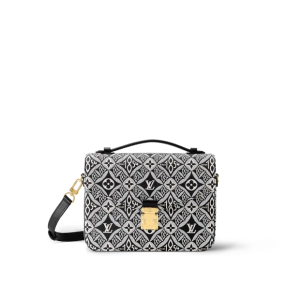 圖片 LV POCHETTE 1854 黑白老花郵差包
