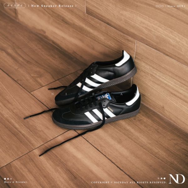 圖片 NICEDAY 代購 ADIDAS SAMBA OG 黑 明星著用 復古 板鞋 男女