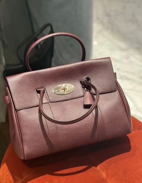 圖片 Mulberry HH2873 小款經典粒面牛皮Bayswater 包 牛血色