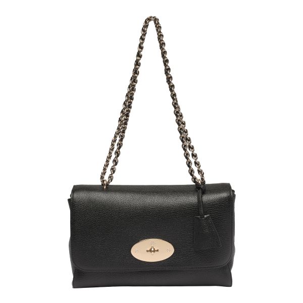 圖片 Mulberry HH3297 光滑壓紋山羊皮中款 Lily 包 黑色