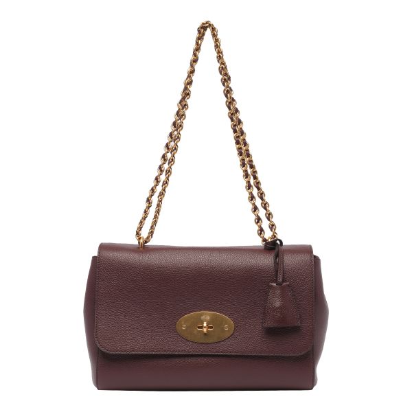 圖片 Mulberry HH3297 光滑壓紋山羊皮中款 Lily 包 牛血色