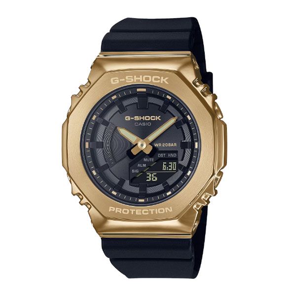 圖片 CASIO卡西歐 G-SHOCK 黑金時尚 高調奢華GA2100 金屬錶殼熱賣款  GM-2100G-1A9