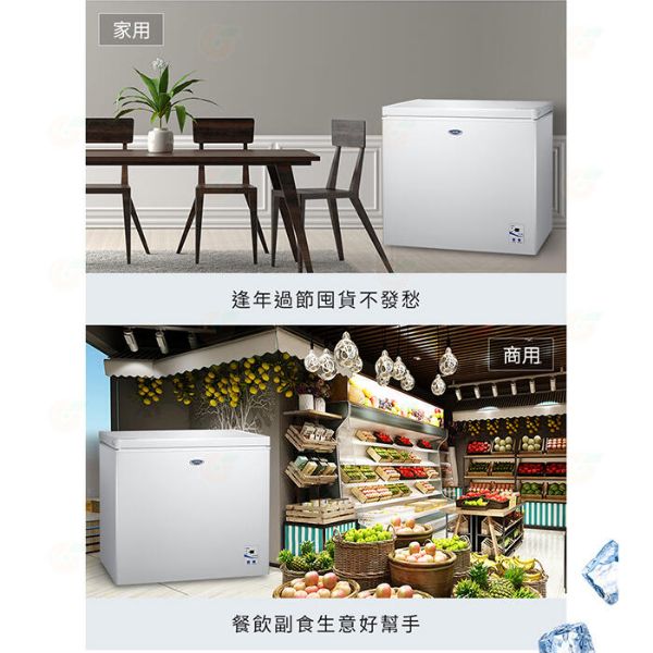 圖片 TECO 東元 臥式冷風無雙式冷凍櫃 RL198FW《198公升》